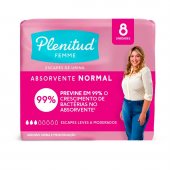 Absorvente para Incontinência Urinária Plenitud Femme Normal Com Abas com 8 unidades