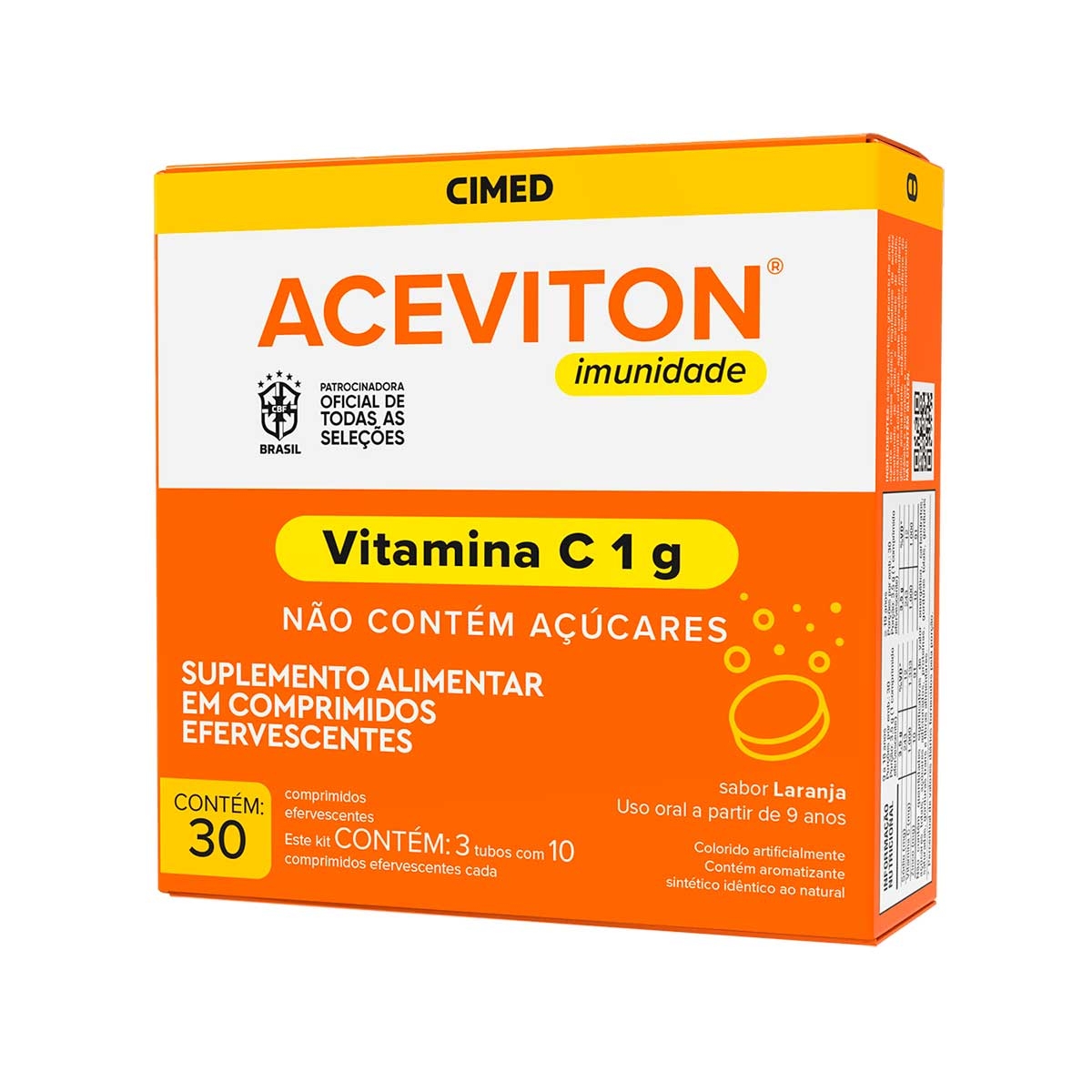 Vitamina C Bio-C 1g Sabor Laranja Comprimidos Efervescentes