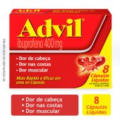 Advil extra alivio Ibuprofeno 400mg 8 cápsulas