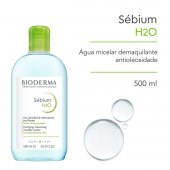 Água Micelar Demaquilante Bioderma Sébium H2O Antioleosidade com 500ml