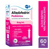 Allexofedrin Pediátrico 6mg/ml Sabor Framboesa Suspensão Oral 60ml