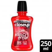 Enxaguante Antisséptico Bucal Closeup Red Hot Proteção 360° Fresh Zero Álcool com 250ml