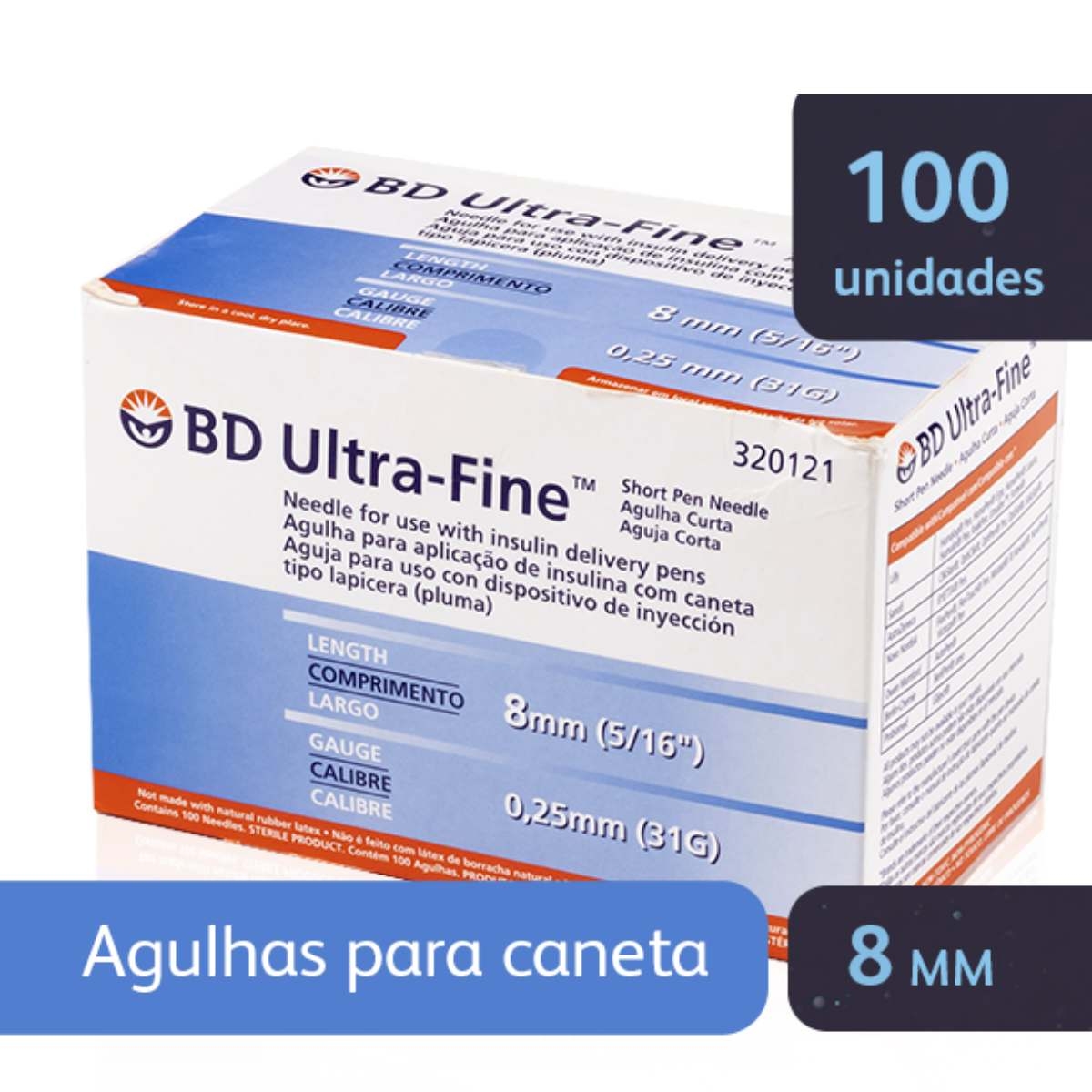 Novofine Agulha de Insulina Novofine 32G 6Mm , 100 unidades