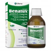 Benatux Cloridrato de Difenidramina 2,5 mg/ml + Cloreto de Amônio 25 mg/ml + Citrato de Sódio 11,25 mg/ml Xarope 120ml