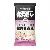 Barra de Proteína Best Whey Atlhetica Nutrition Protein Break Morango Chocolate Branco 25g