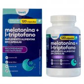 Suplemento Alimentar bwell Melatonina + L-Triptofano 120 cápsulas