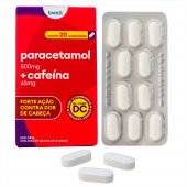 bwell Paracetamol 500mg + Cafeina 65mg 20 comprimidos