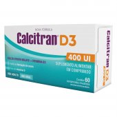 Suplemento Vitamínico de Cálcio e Vitamina D 400UI Calcitran D3 60 comprimidos