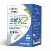 Calcium Maxx Cálcio + Citrato Malato + K2 Maxinutri 60 cápsulas