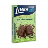Chocolate ao Leite com Nibs de Cacau Linea Vegano Zero Açúcar e Lactose 30g