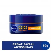 Creme Facial Antissinais Noite Nivea Q10 Energy Vitamina C com 50g