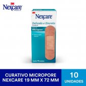 Curativo 3M Nexcare Micropore com 10 unidades