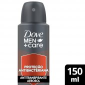 Desodorante Dove Men +Care Proteção Antibacteriana 72h Aerossol Antitranspirante com 150ml