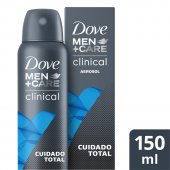 Desodorante Dove Men +Care Clinical Cuidado Total Aerosol Antitranspirante com 150ml