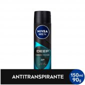 Desodorante Nivea Men Deep Beat 48h Antitranspirante Masculino Aerosol 150ml