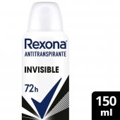 Desodorante Rexona Invisible Feminino Aerosol Antitranspirante com 150ml