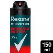 Desodorante Rexona Men Antibacterial Protection Aerossol Antitranspirante com 150ml