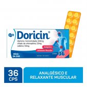 Doricin Dipirona Monohidratada 300mg + Citrato de Orfenadrina 35mg + Cafeína 50mg 36 comprimidos