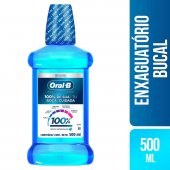 Enxaguante Bucal Sem Álcool Oral-B 100% De Sua Boca Cuidada com 500ml