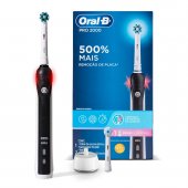 Escova de Dente Elétrica Oral-B Pro 2000 Sensi Ultrafino 127v Recarregável com 1 unidade + Refil