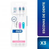 Escova de Dente Oral-B Expert Gengiva Sensi Ultramacia com 3 unidades