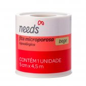 Fita Microporosa Needs Bege com 5cm x 4,5m