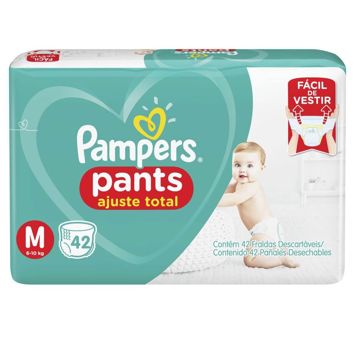 Fralda Pampers Pants Ajuste Total M 60 unidades - Melhor preço