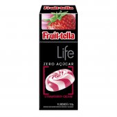 Bala Fruit-Tella Life Zero Açúcar Sabor Strawberry Cream com 9 unidades
