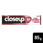 Gel Dental Close Up Poder Antibac com Zinco Menta Refrescante com 85g