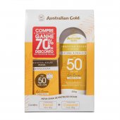 Kit Australian Gold Protetor Solar Corporal FPS 50 200g + Protetor Solar Facial FPS 50 Antipoluição 50g