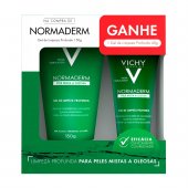 Kit Gel de Limpeza Facial Vichy Normaderm Pele Mista a Oleosa 150g + 40g