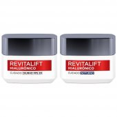 Kit L'Oréal Paris Creme Facial Revitalift Hialurônico Anti-Idade - 1 Diurno FPS 20 49g + 1 Noturno 49g