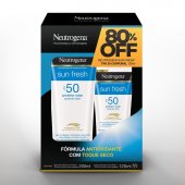 Kit Neutrogena 1 Sun Fresh FPS 50 200ml + 120ml Promopack com 80% OFF
