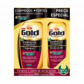 Kit Niely Gold Compridos + Fortes Shampoo com 300ml + Condicionador com 200ml