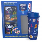 Kit Sustagen Kids Suplemento Alimentar Infantil Sabor Chocolate 2 unidades com 380g cada + Copo NBA