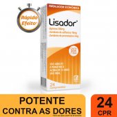 Lisador Dipirona 500mg + Adifenina 10mg + Prometazina 5mg 24 comprimidos