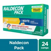 Naldecon Pack Dia e Noite Paracetamol + Cloridrato Fenillefrina + Maleato de Carbinoxamina 24 comprimidos