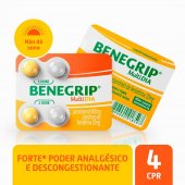Benegrip MultiDia Paracetamol 800mg + Cloridrato Fenillefrina 20mg 4 comprimidos