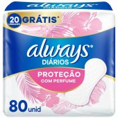 Protetor Diário Always com Perfume com 80 unidades