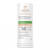 Protetor Solar Facial Adcos Stick Ultraleve Beige FPS50 com 12g