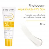 Protetor Solar Facial Bioderma Photoderm Max Aquafluide Sem Cor FPS 50+ com 40ml