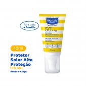 Protetor Solar Mustela FPS 50+ com 40ml