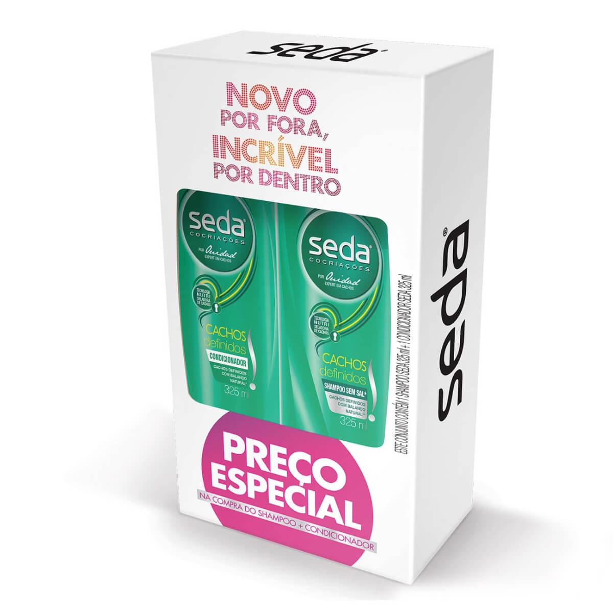 Shampoo Seda Recarga Natural Hidrataçao Antinos - Embalagem 1X325