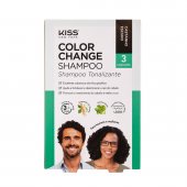 Shampoo Tonalizante Kiss New York Color Change Castanho Escuro - 3 Unidades