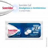 Sonridor Caf Paracetamol 500mg + Cafeína 65mg 2 comprimidos efervecentes