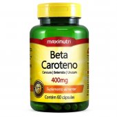 Suplemento Alimentar Beta Caroteno 400mg Maxinutri 60 cápsulas