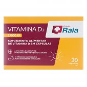 Vitamina D3 1.000UI Droga Raia 30 Cápsulas