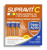 Vitamina C Supravit C Tripla Ação 30 comprimidos efervescentes