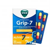 Vick Pyrena Grip-7 Paracetamol 400mg + Cloridrato Fenillefrina 4mg + Maleato de Clorfeniramina 4mg 20 cápsulas
