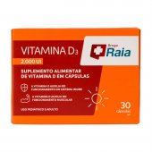 Vitamina D 2.000UI Raia 30 Cápsulas